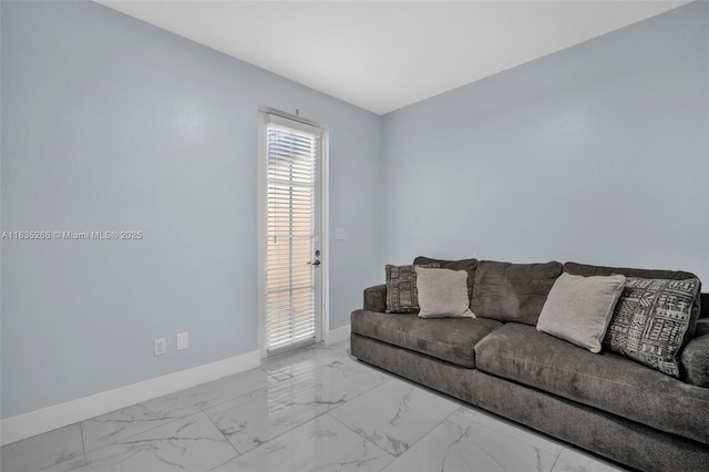 14646 SW 13th St, Pembroke Pines, FL 33027 - living area featuring marble look tiles