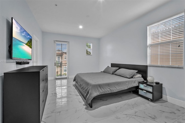 14646 SW 13th St, Pembroke Pines, FL 33027 - bedroom featuring light marble finish floors and recessed lighting