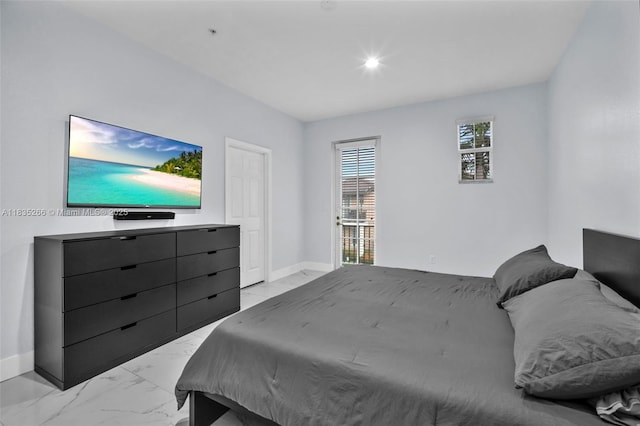 14646 SW 13th St, Pembroke Pines, FL 33027 - bedroom featuring light marble finish flooring and baseboards