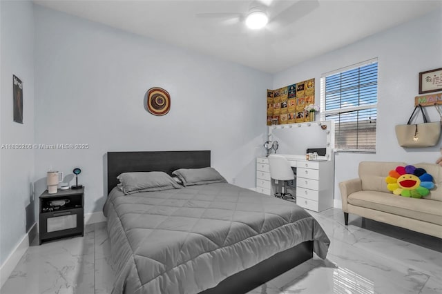 14646 SW 13th St, Pembroke Pines, FL 33027 - bedroom featuring marble finish flooring and ceiling fan