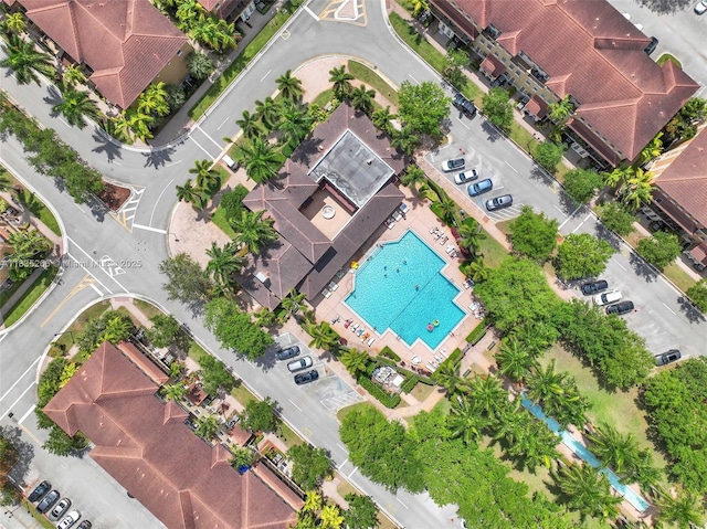 14646 SW 13th St, Pembroke Pines, FL 33027 - drone / aerial view of a pool