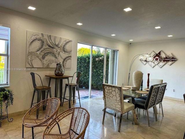 7427 NW 113th Path, Doral, FL 33178 - dining room with crown molding and recessed lighting