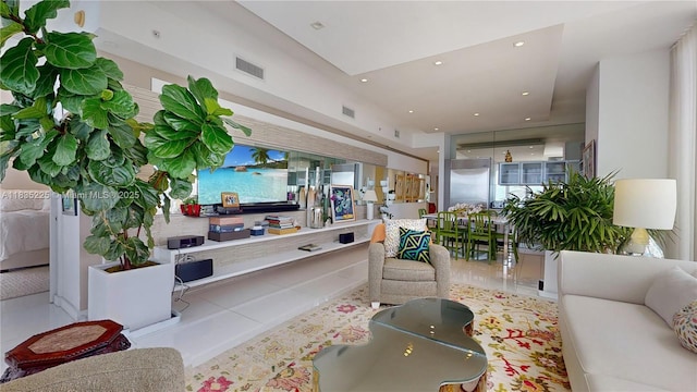 2020 N Bayshore Dr Unit 2801, Miami, FL 33137 - tiled living room featuring recessed lighting