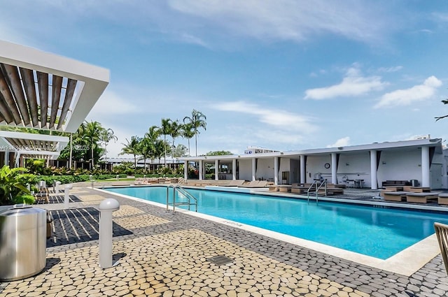 2020 N Bayshore Dr Unit 2801, Miami, FL 33137 - community pool featuring a patio area and an outdoor living space