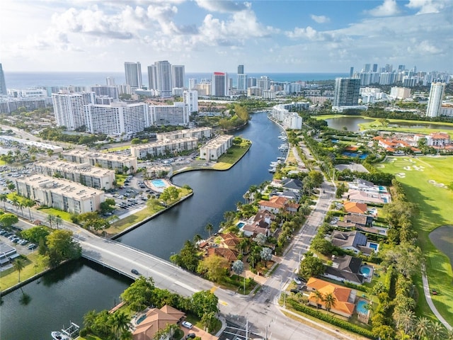 2500 Parkview Dr Unit 1502, Hallandale Beach, FL 33009 - bird's eye view of city skyline and a nearby body of water