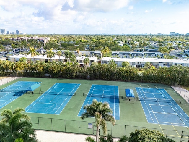 2500 Parkview Dr Unit 1502, Hallandale Beach, FL 33009 - view of tennis court with a view of city