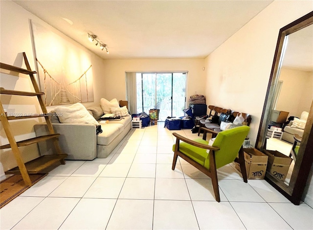 9974 SW 88th St Unit 1033, Miami, FL 33176 - living area with light tile patterned floors and stairway