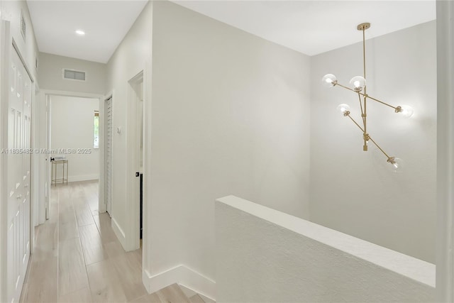 14751 SW 23rd St Unit 14751, Miami, FL 33185 - hall with baseboards and a chandelier