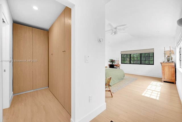 135 NE 87th St, El Portal, FL 33138 - hall with light wood finished floors and lofted ceiling