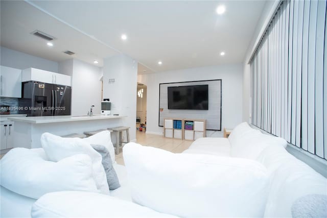 9323 SW 227th St Unit 2-5, Cutler Bay, FL 33190 - living area featuring light tile patterned floors and recessed lighting