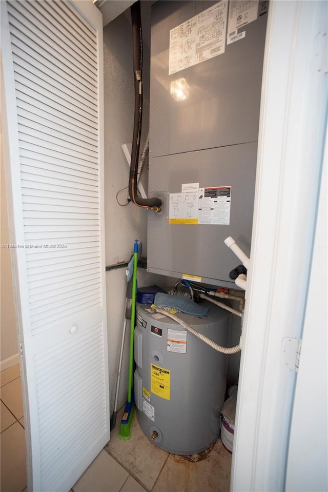 9323 SW 227th St Unit 2-5, Cutler Bay, FL 33190 - utility room featuring heating unit