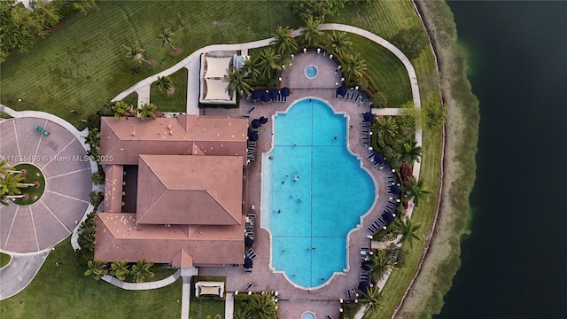 9323 SW 227th St Unit 2-5, Cutler Bay, FL 33190 - bird's eye view of a pool area