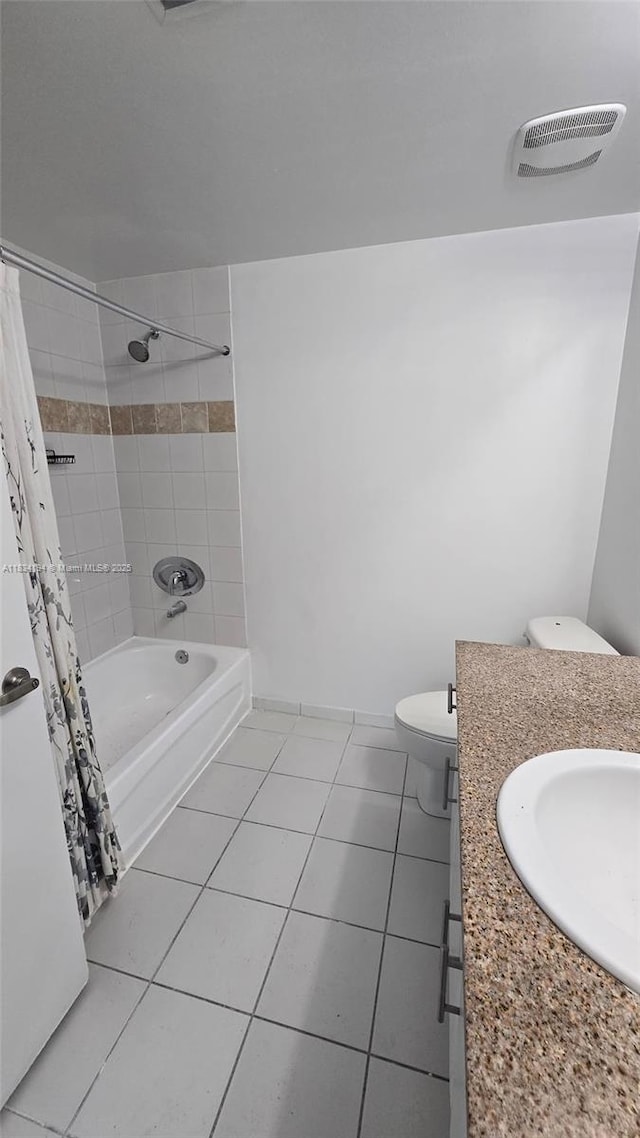 1871 NW S River Dr Unit 1506, Miami, FL 33125 - bathroom featuring tile patterned floors, vanity, and shower / tub combo