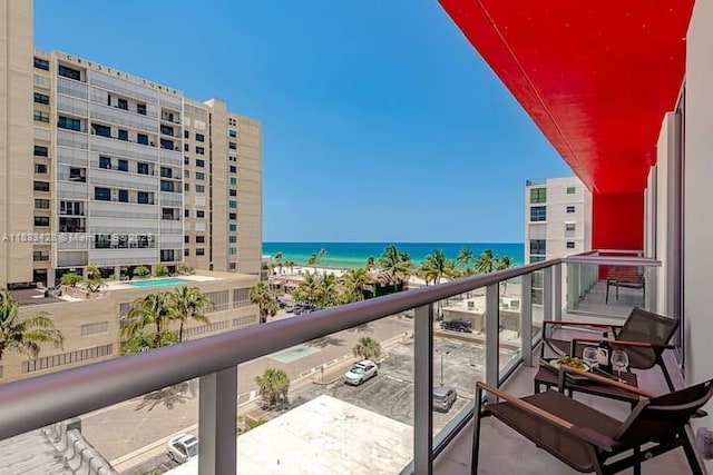 777 N Ocean Dr Unit N401, Hollywood, FL 33019 - balcony with a water view