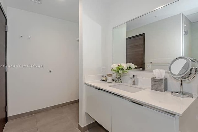 777 N Ocean Dr Unit N401, Hollywood, FL 33019 - bathroom with vanity and tile patterned flooring