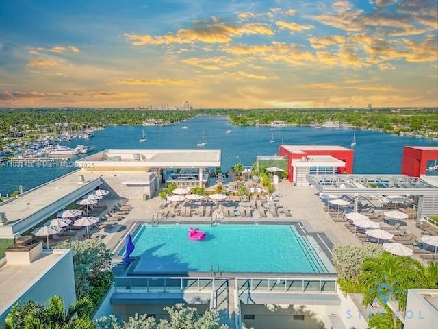 777 N Ocean Dr Unit N401, Hollywood, FL 33019 - drone / aerial view of a nearby body of water and a marina