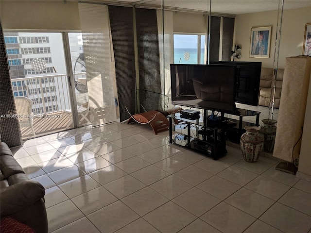 1980 S Ocean Dr Unit 15C, Hallandale Beach, FL 33009 - living area with tile patterned floors