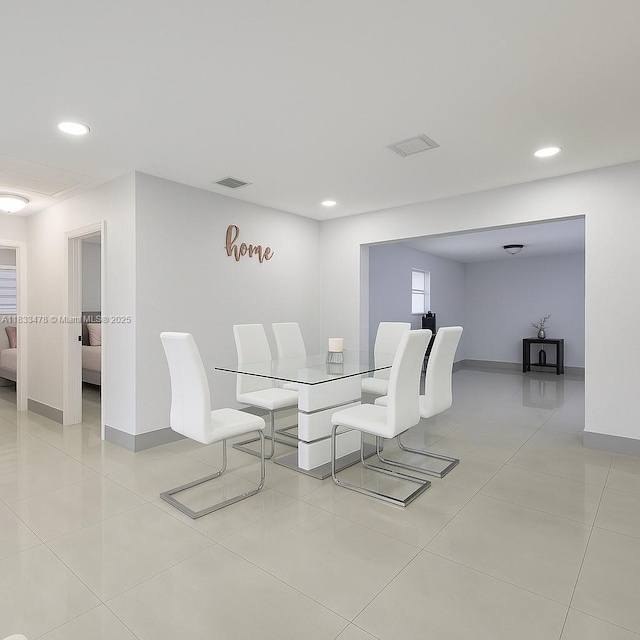 1320 NW 179th Ter, Miami Gardens, FL 33169 - dining space featuring recessed lighting and light tile patterned floors