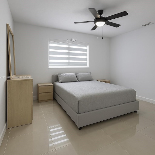 1320 NW 179th Ter, Miami Gardens, FL 33169 - bedroom featuring light tile patterned flooring and a ceiling fan