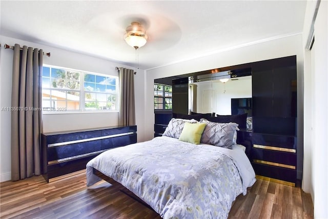7051 SW 29th St, Miramar, FL 33023 - bedroom featuring wood finished floors and a ceiling fan