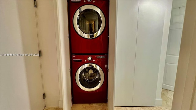 16400 Collins Ave Unit 841, Sunny Isles Beach, FL 33160 - laundry area with stacked washer / dryer