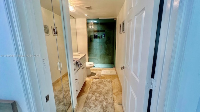 16400 Collins Ave Unit 841, Sunny Isles Beach, FL 33160 - bathroom featuring vanity and a stall shower