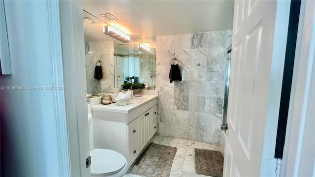 16400 Collins Ave Unit 841, Sunny Isles Beach, FL 33160 - bathroom featuring vanity and tiled shower
