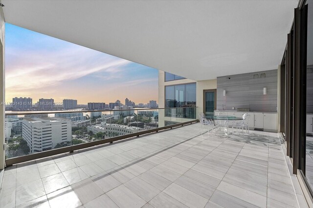 17901 S Collins Ave Unit 1506, Sunny Isles Beach, FL 33160 - balcony at dusk with a view of city