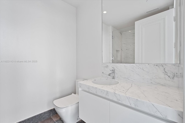 17901 S Collins Ave Unit 1506, Sunny Isles Beach, FL 33160 - full bathroom with vanity and a marble finish shower