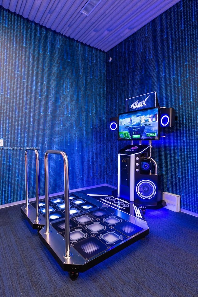 17901 S Collins Ave Unit 1506, Sunny Isles Beach, FL 33160 - playroom with wallpapered walls and baseboards