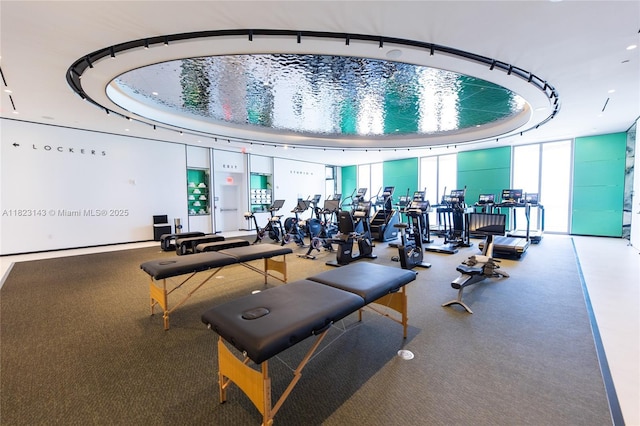 17901 S Collins Ave Unit 1506, Sunny Isles Beach, FL 33160 - gym featuring floor to ceiling windows