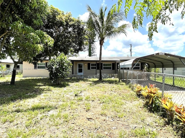 1148 N Singleton Ave, Titusville, FL 32796 - rear view of house with a detached carport