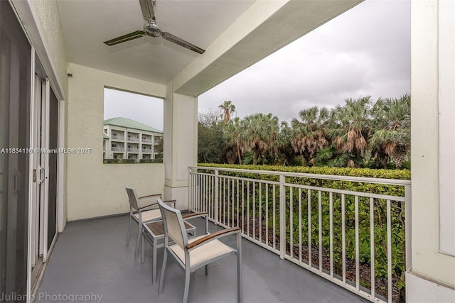 5300 NW 87th Ave Unit 1201, Doral, FL 33178 - balcony with a ceiling fan