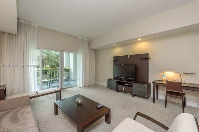 5300 NW 87th Ave Unit 1201, Doral, FL 33178 - living room with light colored carpet and recessed lighting