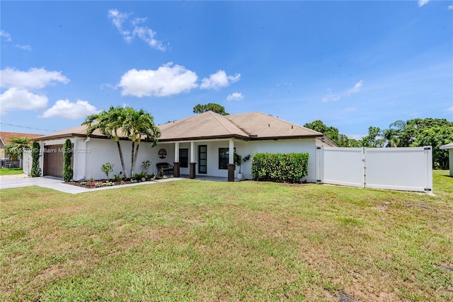 1149 SE Sandia Dr, Port St Lucie, FL 34983 - single story home with an attached garage, concrete driveway, stucco siding, and a gate