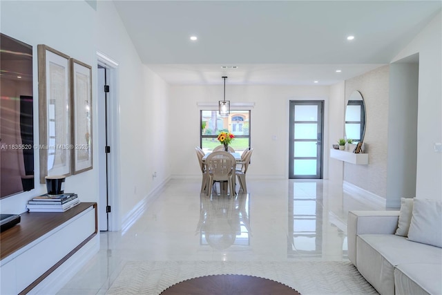 1149 SE Sandia Dr, Port St Lucie, FL 34983 - dining space with recessed lighting and light tile patterned floors