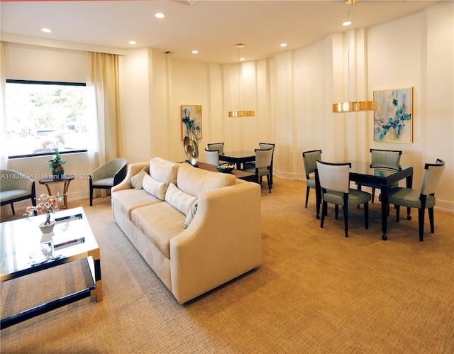 2000 S Ocean Blvd Unit 16P, Lauderdale By The Sea, FL 33062 - living room with recessed lighting and light colored carpet
