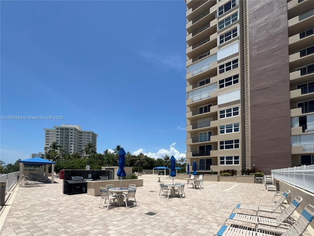2000 S Ocean Blvd Unit 16P, Lauderdale By The Sea, FL 33062 - view of patio / terrace featuring a gazebo and outdoor dining space