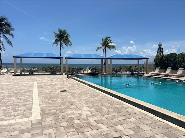 2000 S Ocean Blvd Unit 16P, Lauderdale By The Sea, FL 33062 - community pool with a gazebo and a patio