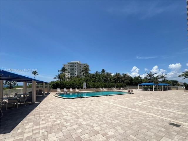 2000 S Ocean Blvd Unit 16P, Lauderdale By The Sea, FL 33062 - community pool featuring a gazebo and a patio area