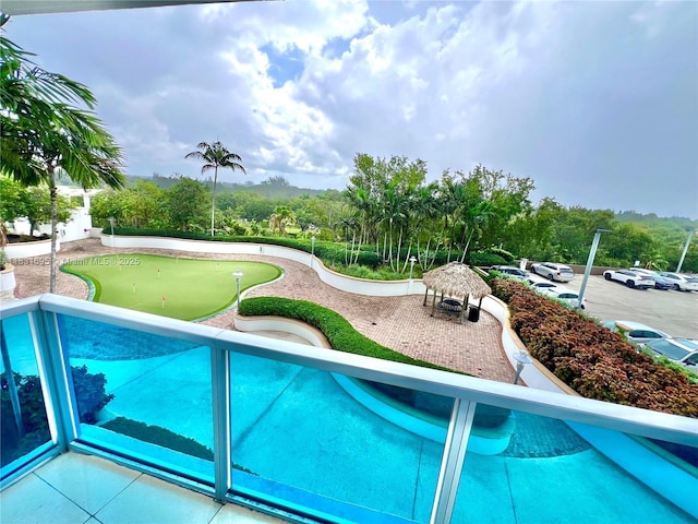 2641 N Flamingo Rd Unit 605N, Sunrise, FL 33323 - view of pool featuring a putting green