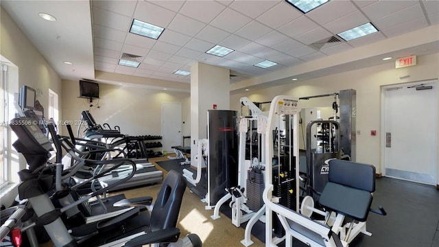 9021 SW 94th St Unit 604, Miami, FL 33176 - gym featuring a paneled ceiling