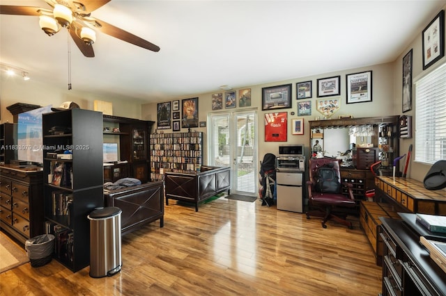 7245 SW 104th St, Pinecrest, FL 33156 - office space featuring wood finished floors and ceiling fan