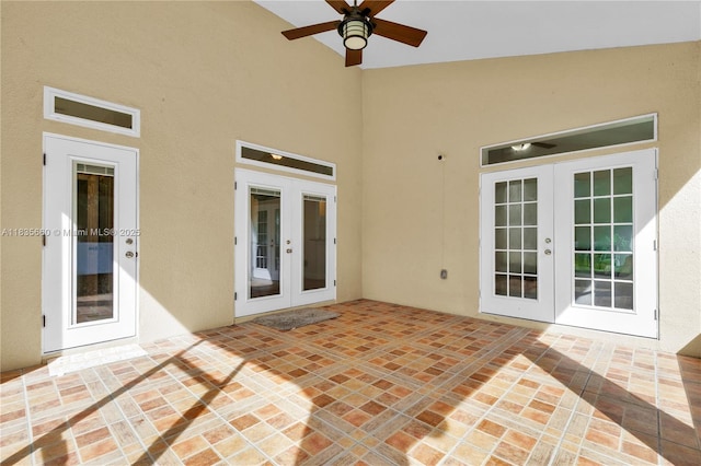 334 Colony St, Kissimmee, FL 34758 - view of patio with french doors and ceiling fan