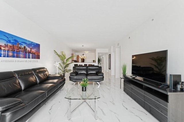 18100 N Bay Rd Unit 1108, Sunny Isles Beach, FL 33160 - living room with marble tiled flooring