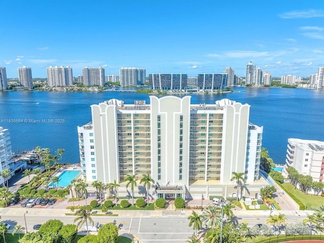 18100 N Bay Rd Unit 1108, Sunny Isles Beach, FL 33160 - bird's eye view of city skyline and a large body of water