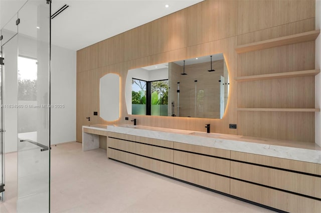 6445 SW 102nd Ave, Miami, FL 33173 - bathroom with a shower stall and double vanity