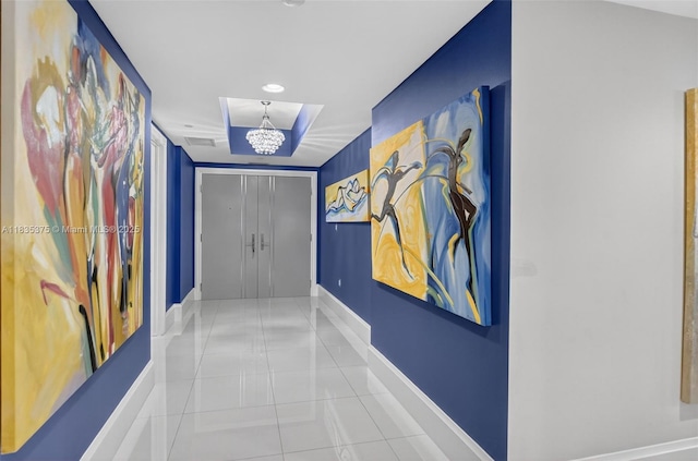 200 E Palmetto Park Rd Unit 714, Boca Raton, FL 33432 - corridor with baseboards and tile patterned floors