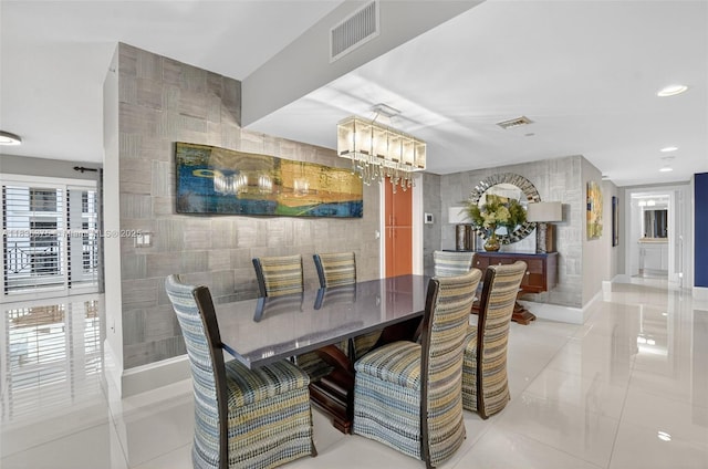 200 E Palmetto Park Rd Unit 714, Boca Raton, FL 33432 - tiled dining area with a chandelier and recessed lighting