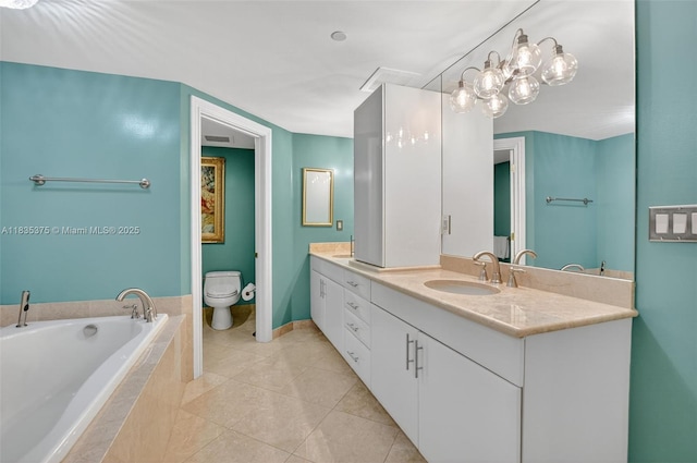 200 E Palmetto Park Rd Unit 714, Boca Raton, FL 33432 - full bathroom featuring double vanity, a bath, and tile patterned floors